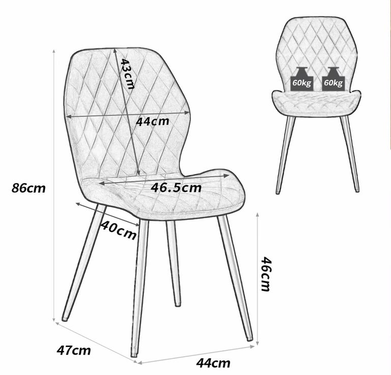 4 grey velvet dining chairs