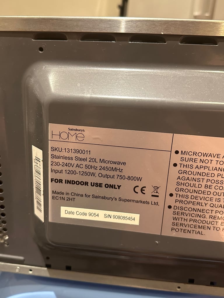 Sainsbury home 20 L 1200/1250 Walt 