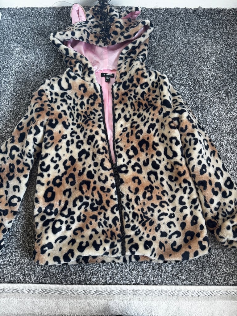 image for Girls' Multicoloured Faux Fur Coat - Age 7-8 (As New)