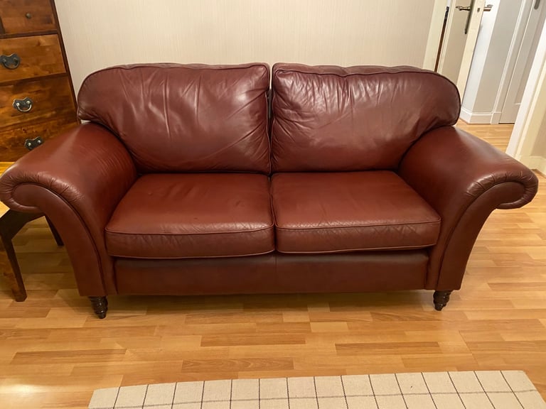 Laura Ashley leather sofas x 2