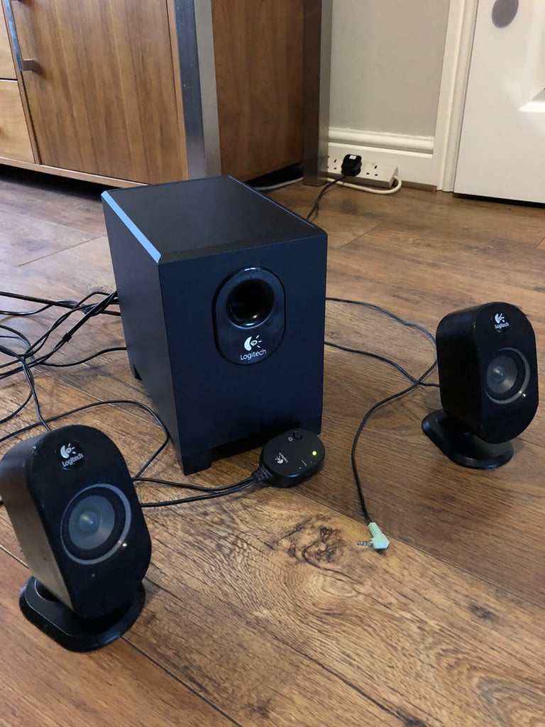LOGITECH SPEAKERS SYSTEM WITH SUBWOOFER FOR COMPUTER LAPTOP TABLET | in  Peterborough, Cambridgeshire | Gumtree