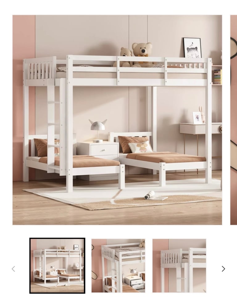 Kids' Triple Bunk Bed Set