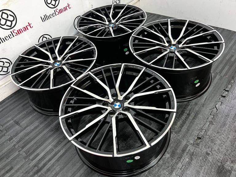 NEW 20" BMW M50 STYLE ALLOYS - 5x112 - 5x120 - GLOSS BLACK DIAMOND CUT