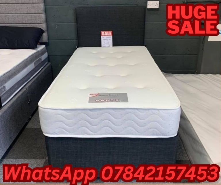 Best Single Bed With Bed Frame & Mattress Hard Wooden Single bed 