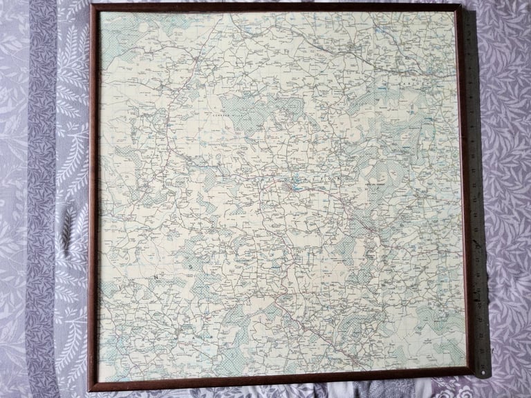 image for Framed AS Map with Alford as Centre