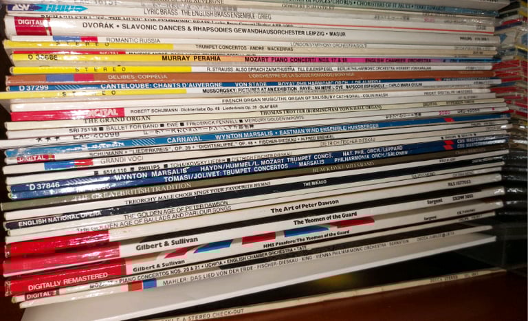 Hundreds of classical vinyl LPs for sale, mostly mint or near mint. Ma