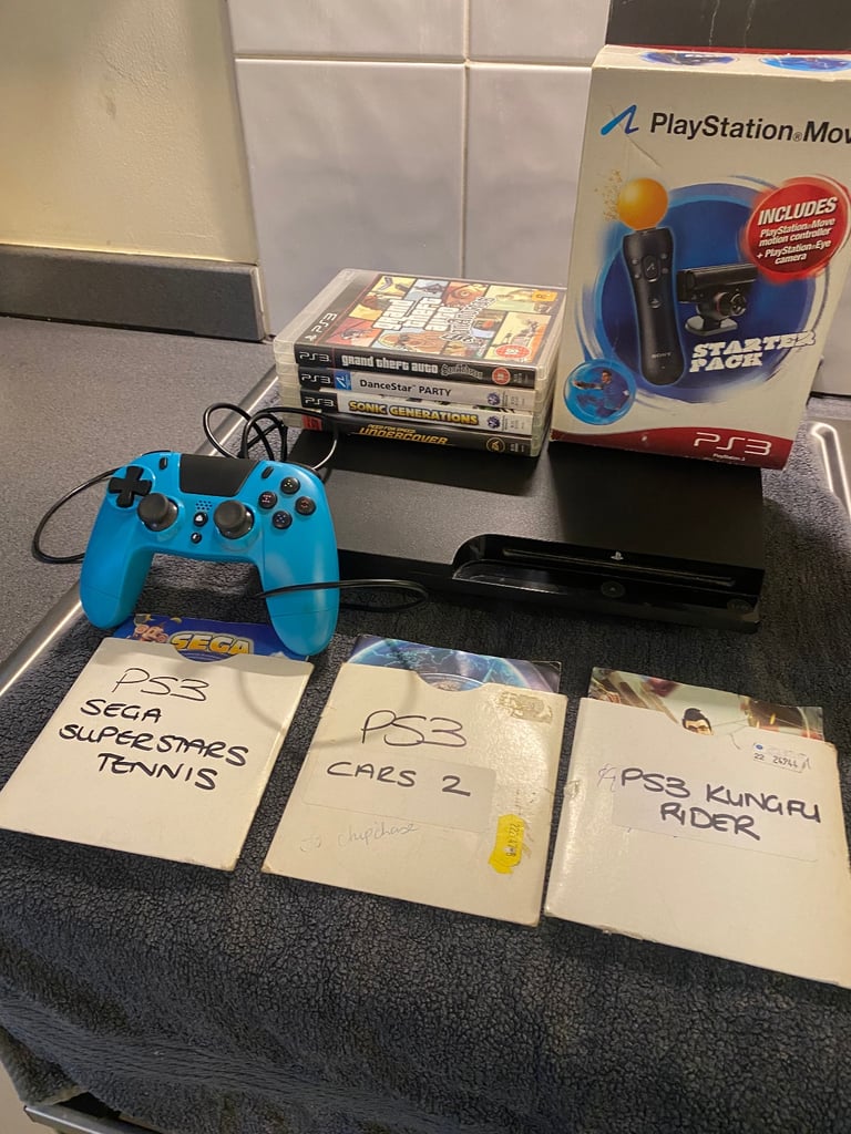 PS3 with 9 games and controller 