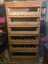 image for Vintage Rustic Wooden Bakers Rack 6 Drawers Unit 