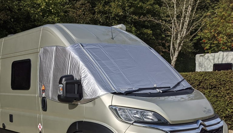 Campervan Silver Screen Thermal Windscreen cover For Citroen Relay, Fiat Ducato base vehicle