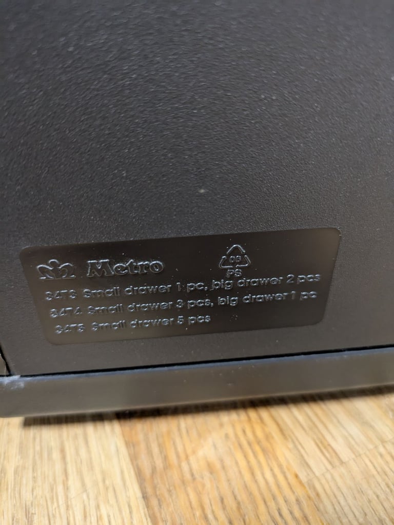 Metro pink and black A4 desktop storage drawers  organiser drawers filing craft etc  