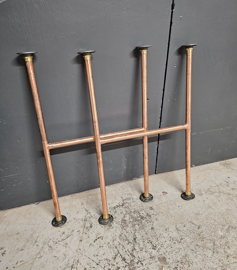 Industrial Designed Copper Pipe Table/ Bar/ Bench Legs (Various sizes)