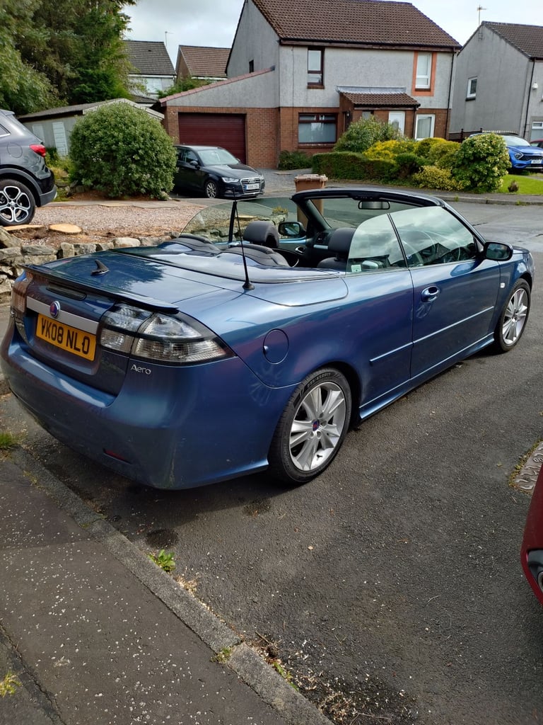 SAAB 93 AERO Convertible 2.0L turbo, manual gearbox. 2008 ULEZ compliant.