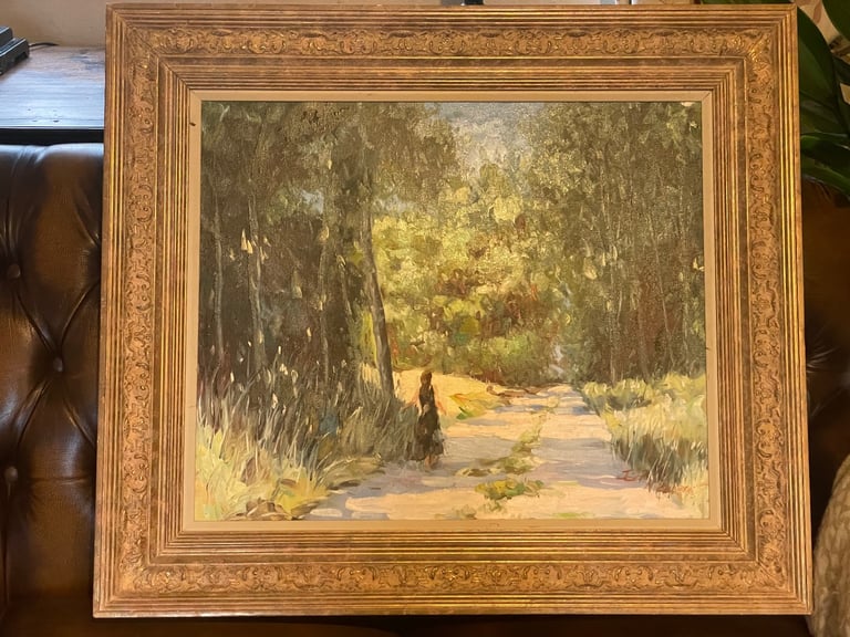 Large Original Painting On Canvas Signed By Jack  Nicklaus 80 X 70cm