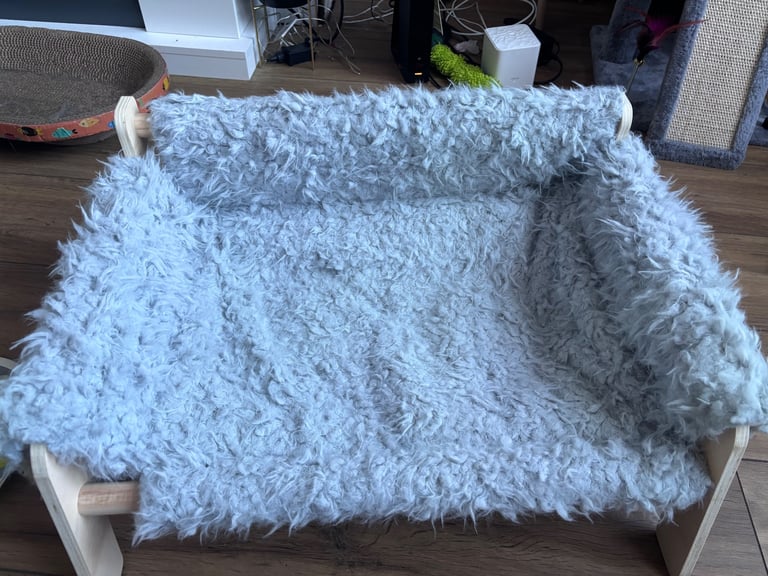 Grey cat bed