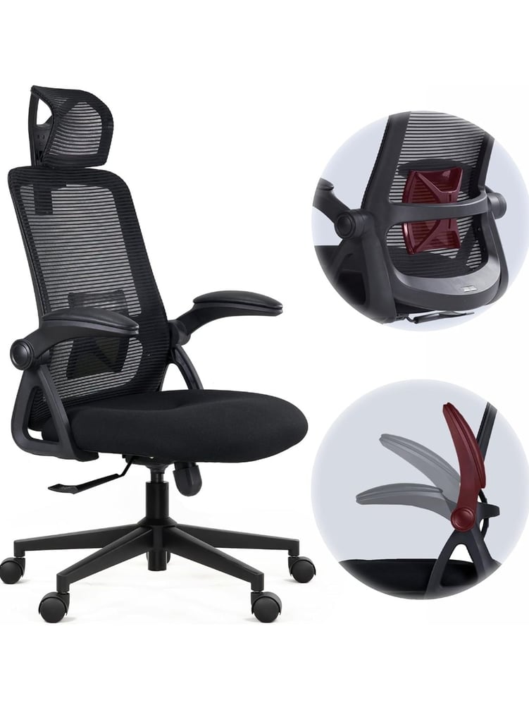 image for Black Ergonomic Heavy Duty Adjustable Office Chair