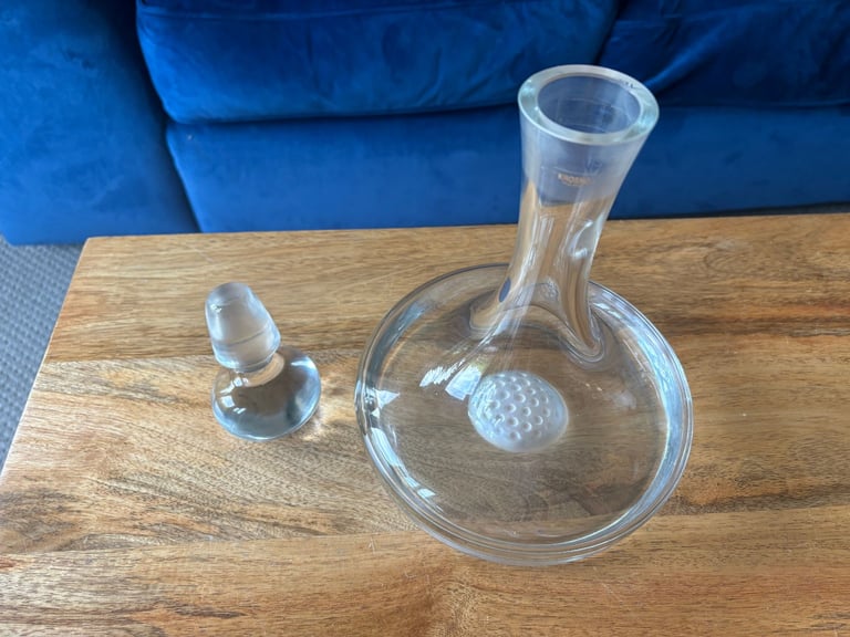 Beautiful Krosno Poland Dornberger London Handmade Glass Ships Decanter