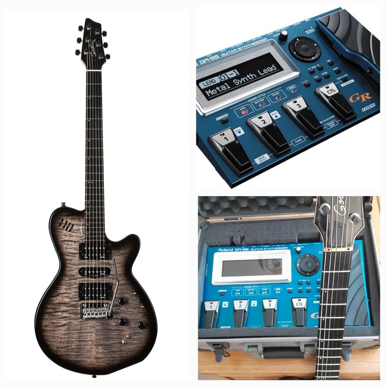 image for Godin XTSA 3 voice guitar with Synth Access, Roland GR-55 Guitar synthesizer