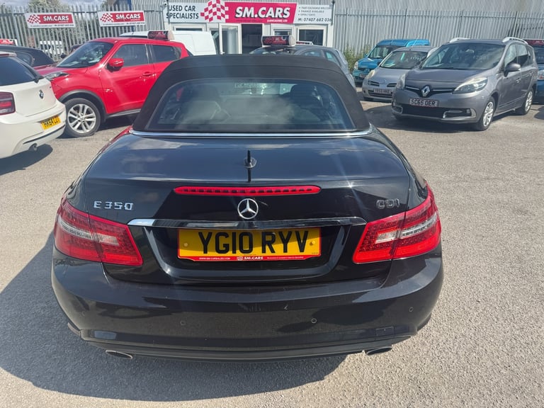 2010 10 MERCEDES E350 3.0 CDi V6 SPORT BLUEEFFICIENCY AUTOMATIC CABRIOLET .BLACK