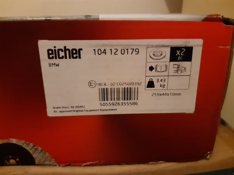 Eicher Premium Rear Brake Discs/ rotors (set of 2) 104120179