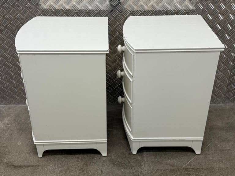 Laura Ashley Broughton pair of bedside tables white 