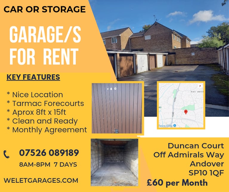 Garage to rent Andover Storage or Car