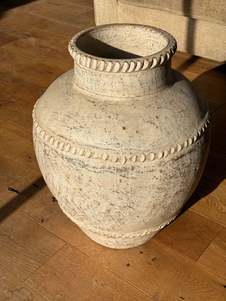 Antique handcrafted urn: Rustic Farmhouse Chic