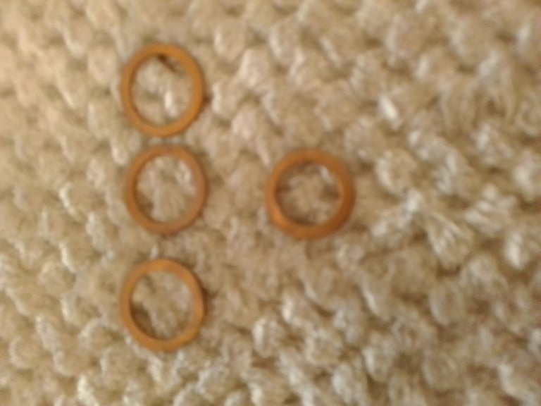 image for 3 swaglok copper gasket for 1/4 inch iso parallel thread fitting and 1 3/ 8 inch 