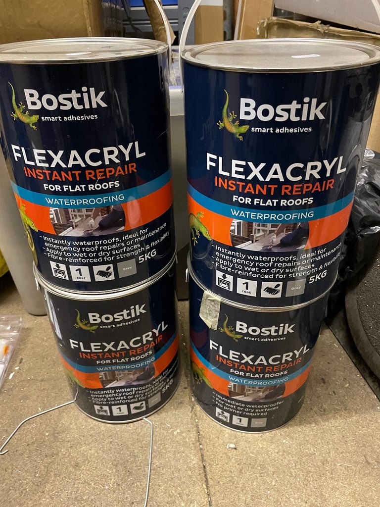 image for Bostic flexacrile fibre glass roof sealer in grey 