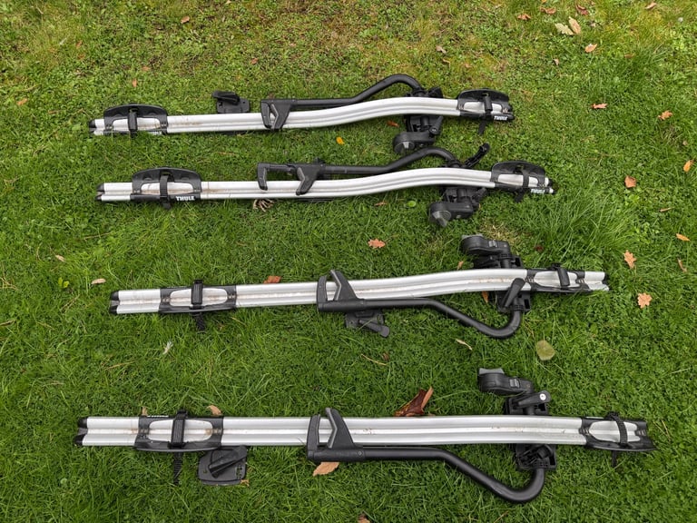 thule proride 591 roof mounted bike rack (4x)