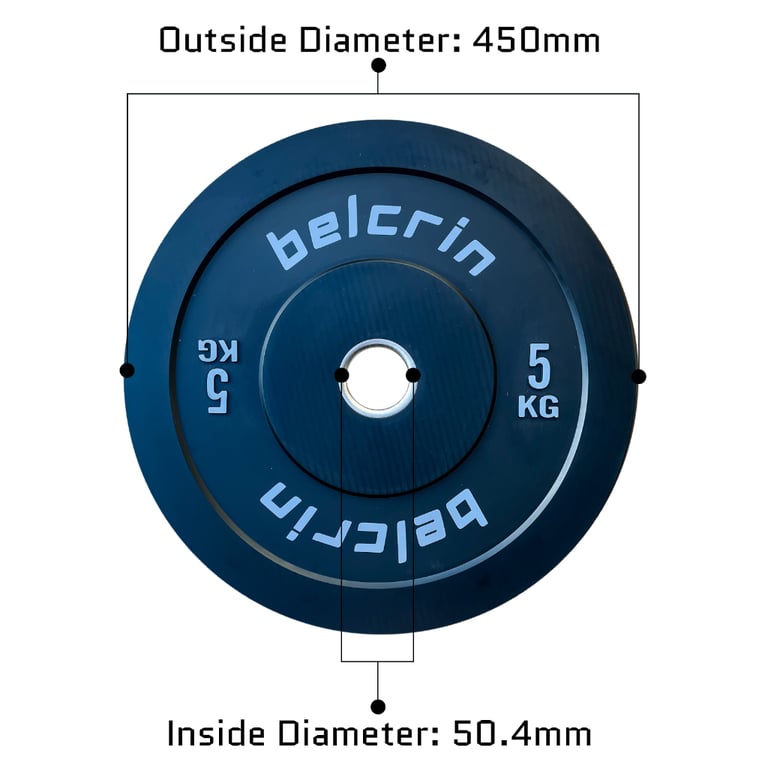 Olympic Bumper Weight Plates - Weights Gym (Available in Pairs/Sets)