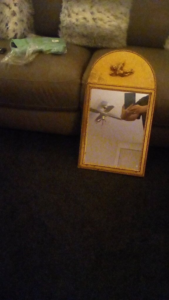 image for Old pub mirror gold with cherub
