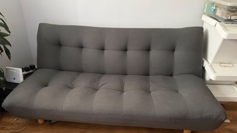 Habitat Kota 3 Seater Fabric Clic Clac Sofa Bed - Charcoal
