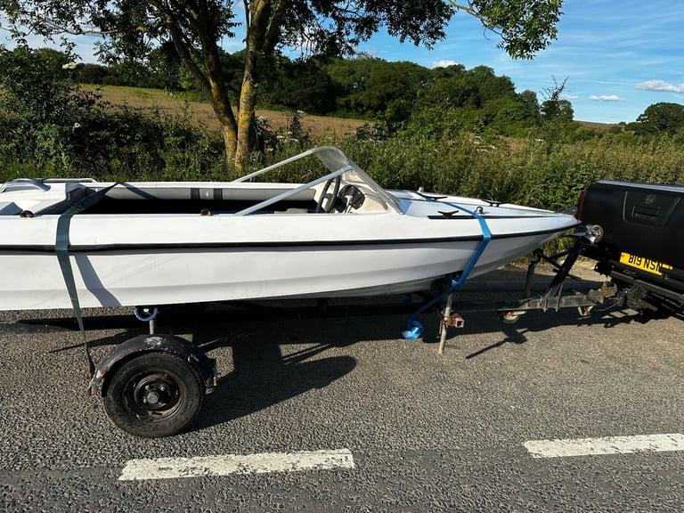 image for 14 ft Fletcher speedboat project with trailer 