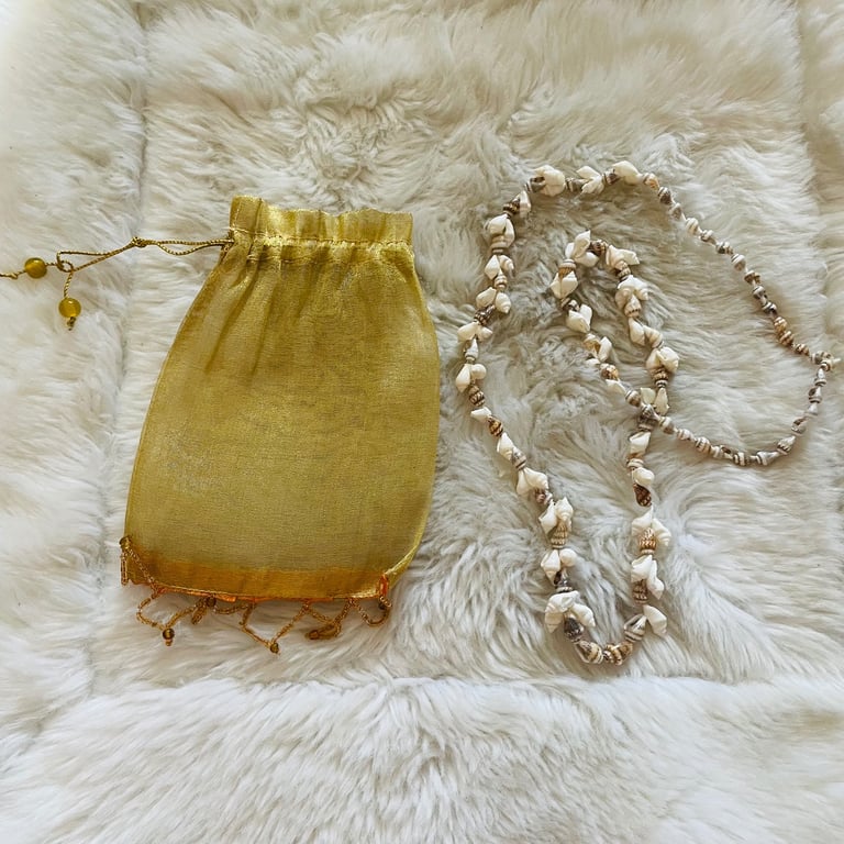 image for Lovely Vintage Hand Strung Various Natural Mini Beach Sea Shells Long Necklace 