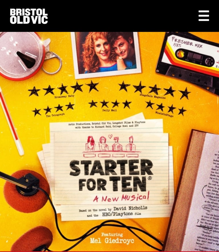 2 tickets for Starter for Ten on Sat 27 Sept