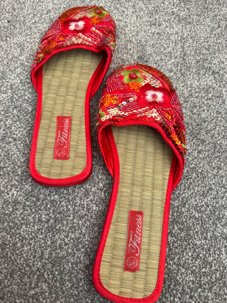 image for Party wear, red slippers