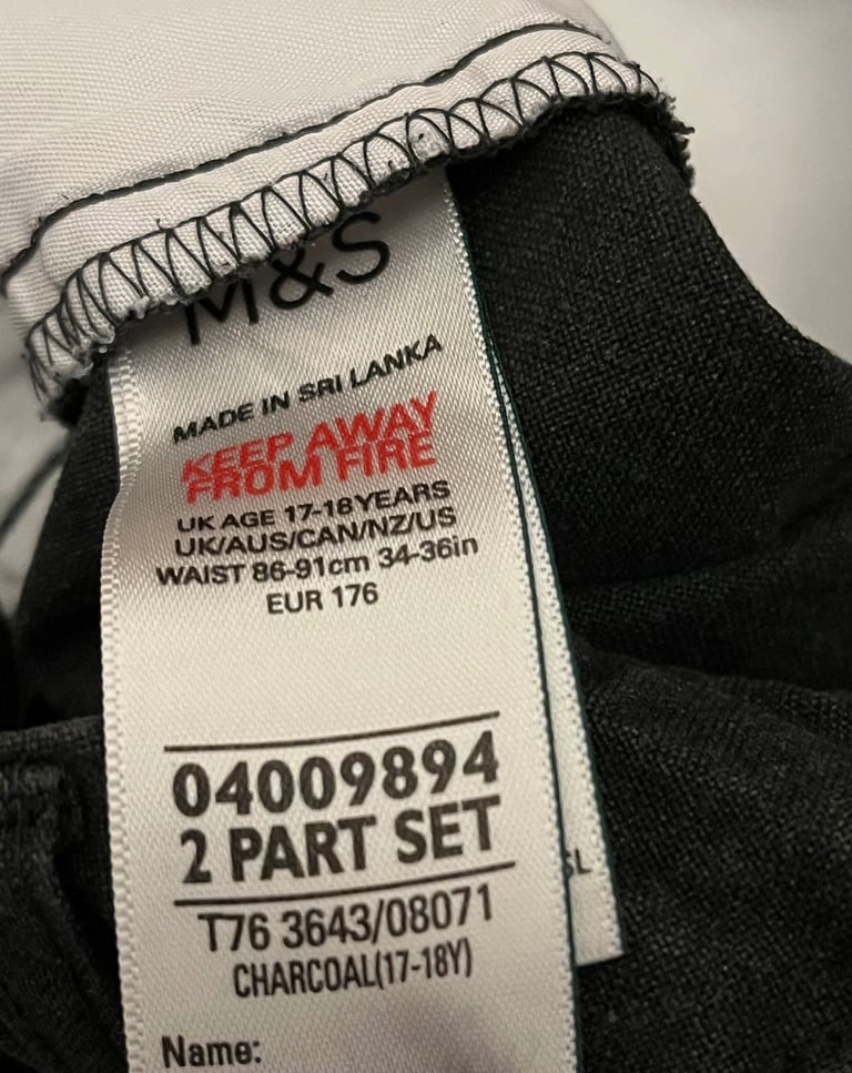 Two school trousers age 17-18 yrs 