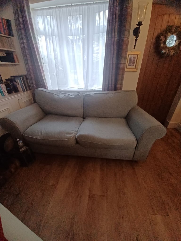 Pale blue 2 seater sofa