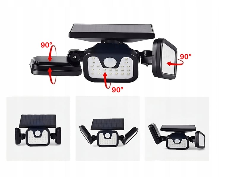 image for LED Solar Powered PIR Motion Sensor Lamp Outdoor Garden Wall Security Light