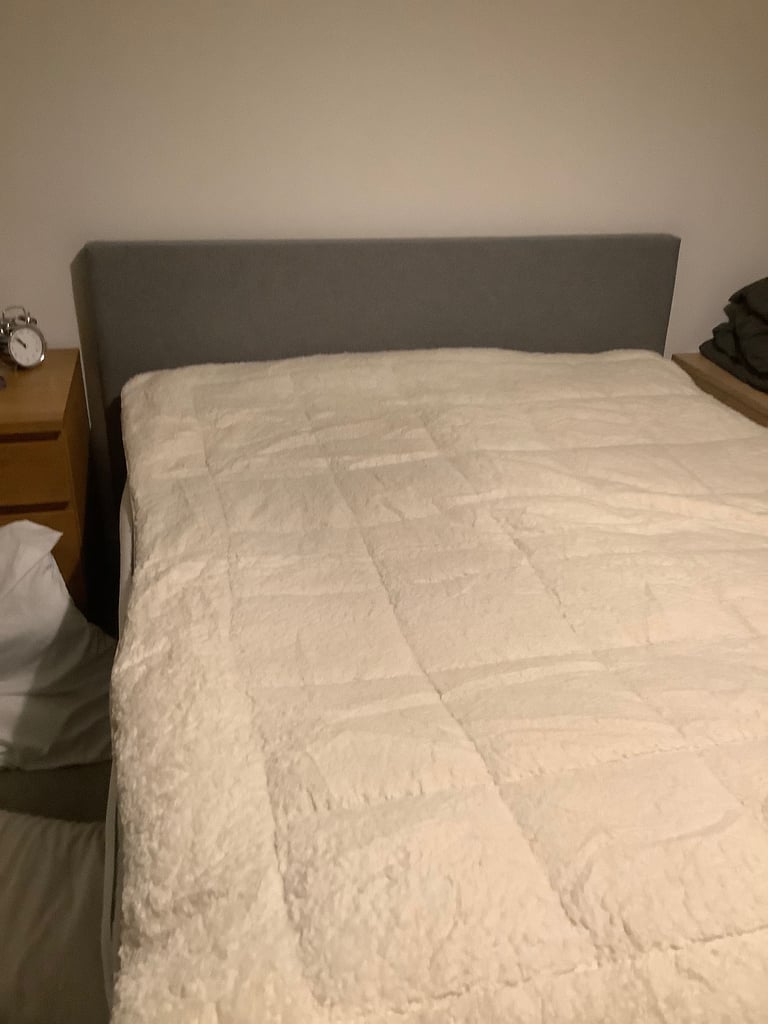 Grey storage bed 