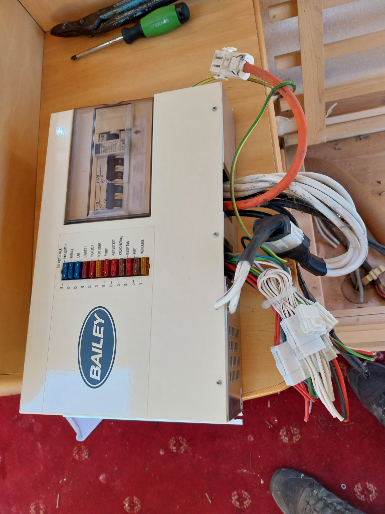 Bailey Ranger caravan consumer unit fuse box