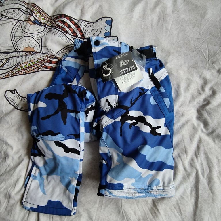 New Blue Camo Biker Jacket and Trousers