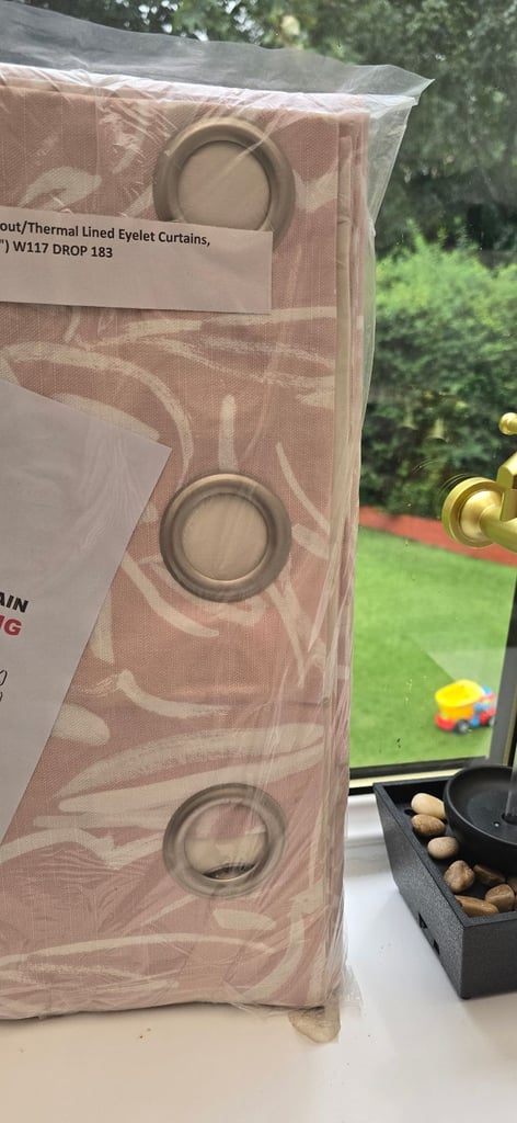 Brand new john lewis  painted  lewis  pair blackout thermal lined curtains 