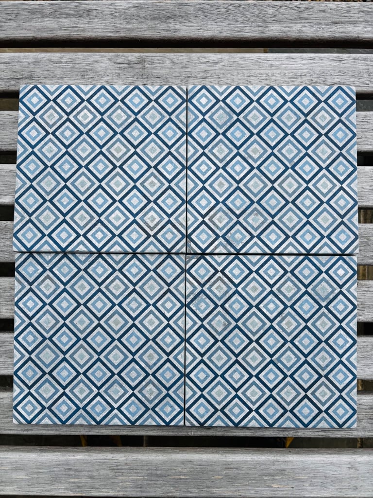 Johnson Tiles - 20x20cm - blue square savoy - floor and wall