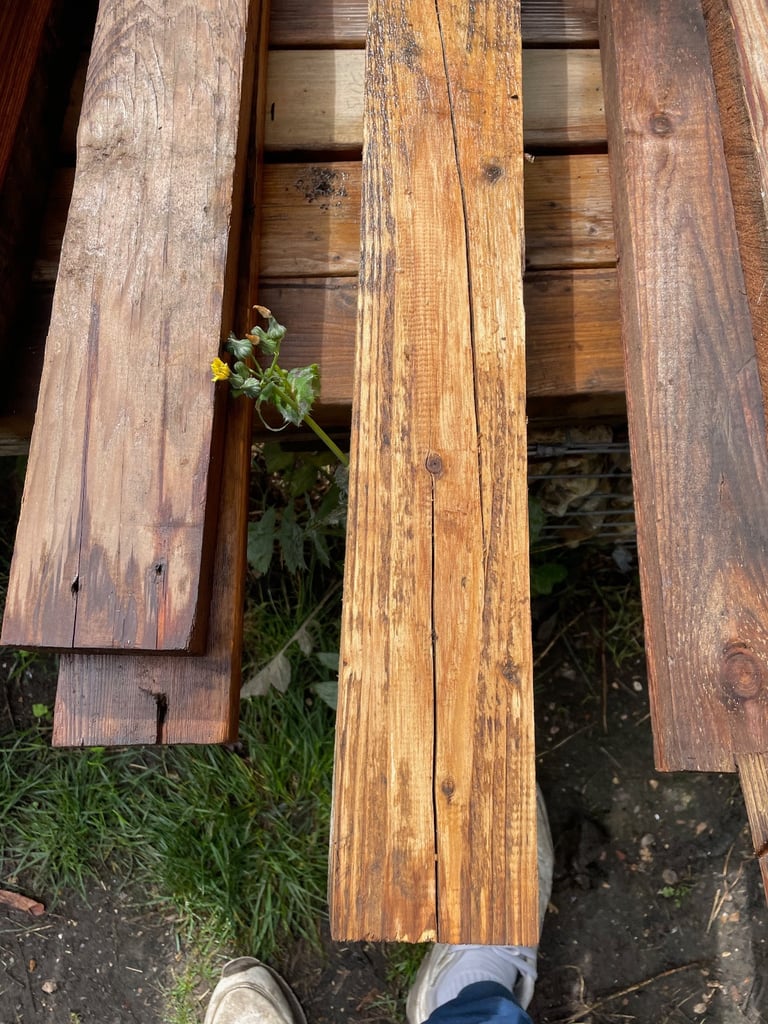 Seasoned Timber approximately 92cm x 9.5cm x 9.5 cm