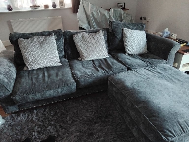 Large Sofa and pouffe