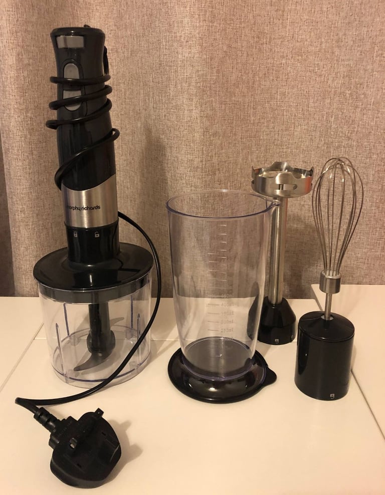Morphy Richards Total Control Hand Blender with blending beaker, chopper and whisk accessories