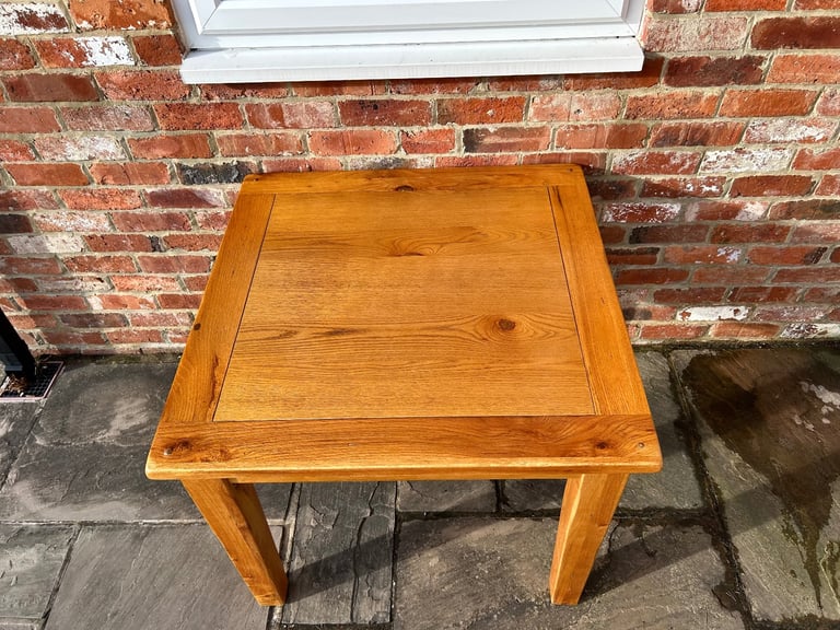 Rustic Solid Oak Square Dining Table - Great Condition 