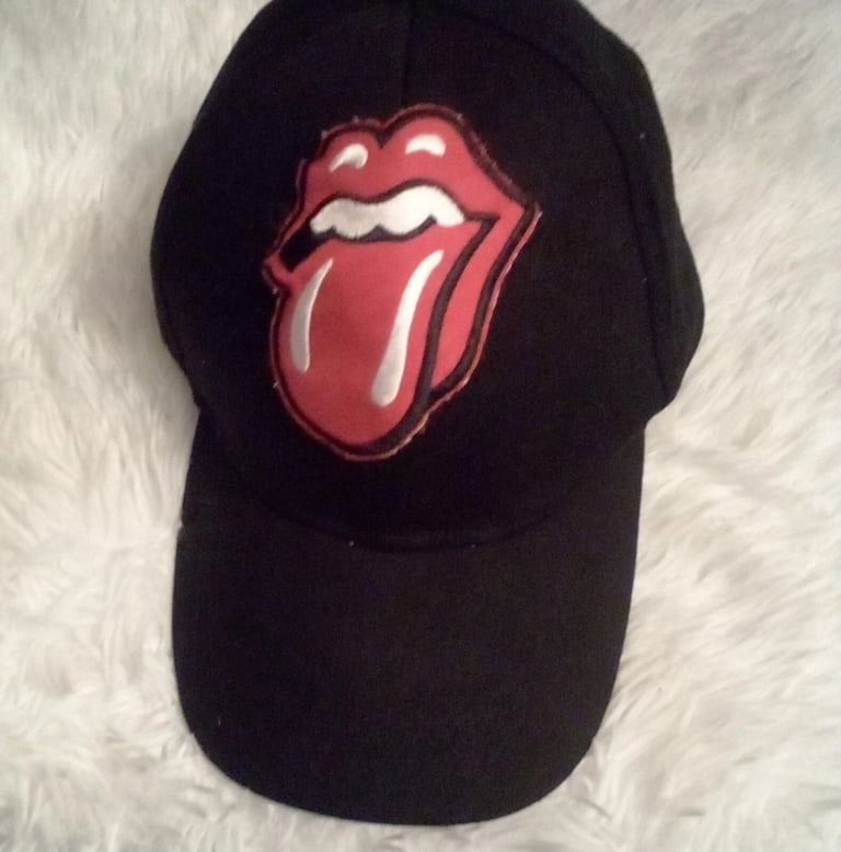 image for New Unisex Black The Rolling Stones Red Classic Tongue Motif Baseball Cap.POST OR COLLECT!