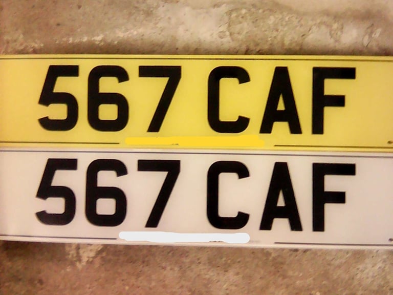 cherished number plate 567 CAF
